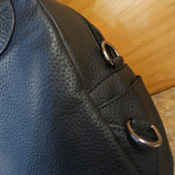 Minnie Mouse Style Mini Back Pack Purse Faux Leather Black with Red Bow Cute - Picture 9 of 12